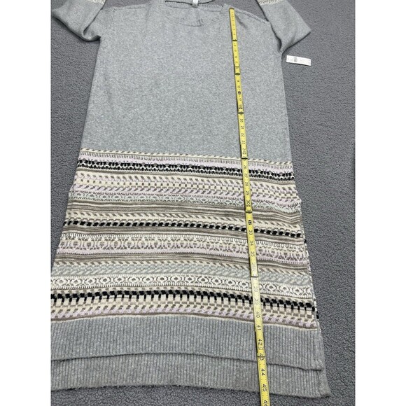 Anthropologie Daily Practice Dress Sweater Women Gray Turtle Neck Boho Sz S NWT - Picture 4 of 13